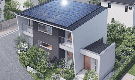 屋根　ソーラーパネル　太陽光発電